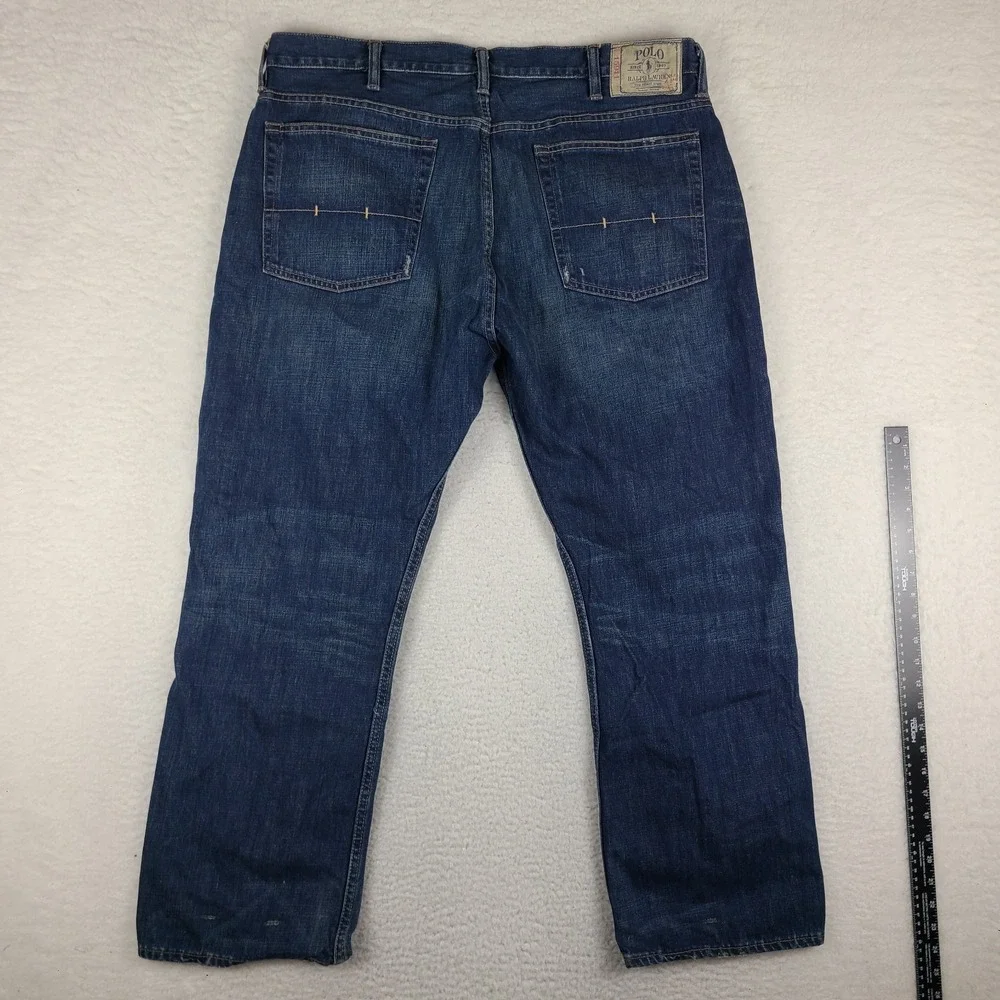 Polo Ralph Lauren Jeans Mens 40x30 Blue Vintage 67‎ Dark Wash 100% Cotton Denim
